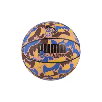 PUMA Rubber Basketball Yellow Blue Brown Size 6 7 Size Training Unisex