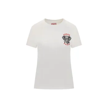 KENZO Elephant Embroidered Crewneck T-Shirt
