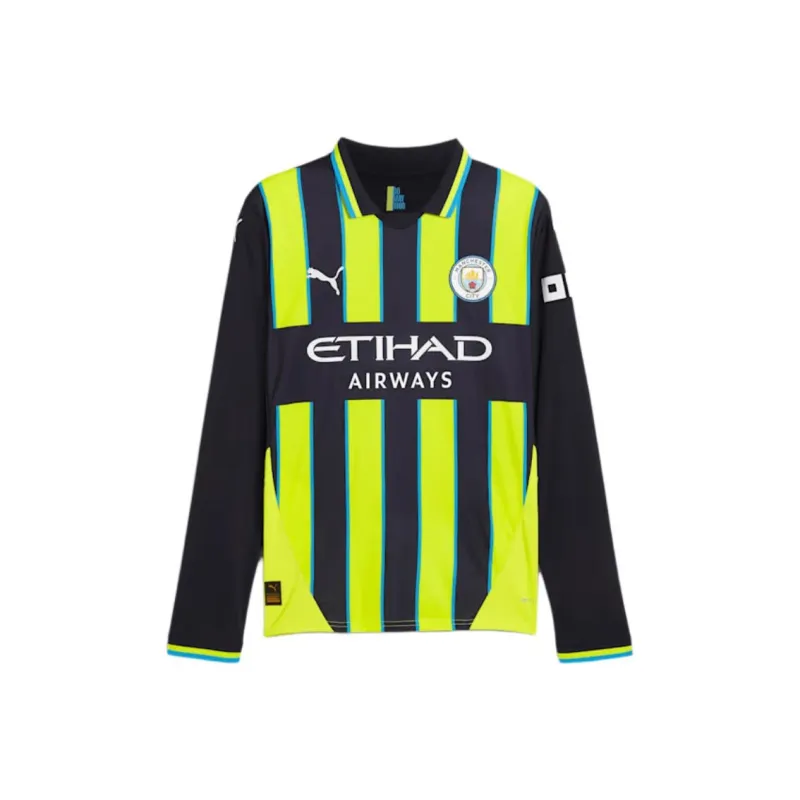PUMA Manchester City 24/25 Men's Replica Away Long Sleeve Soccer Jersey-0