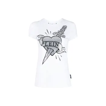 PHILIPP PLEIN Logo print Shoulder pads Tank Top