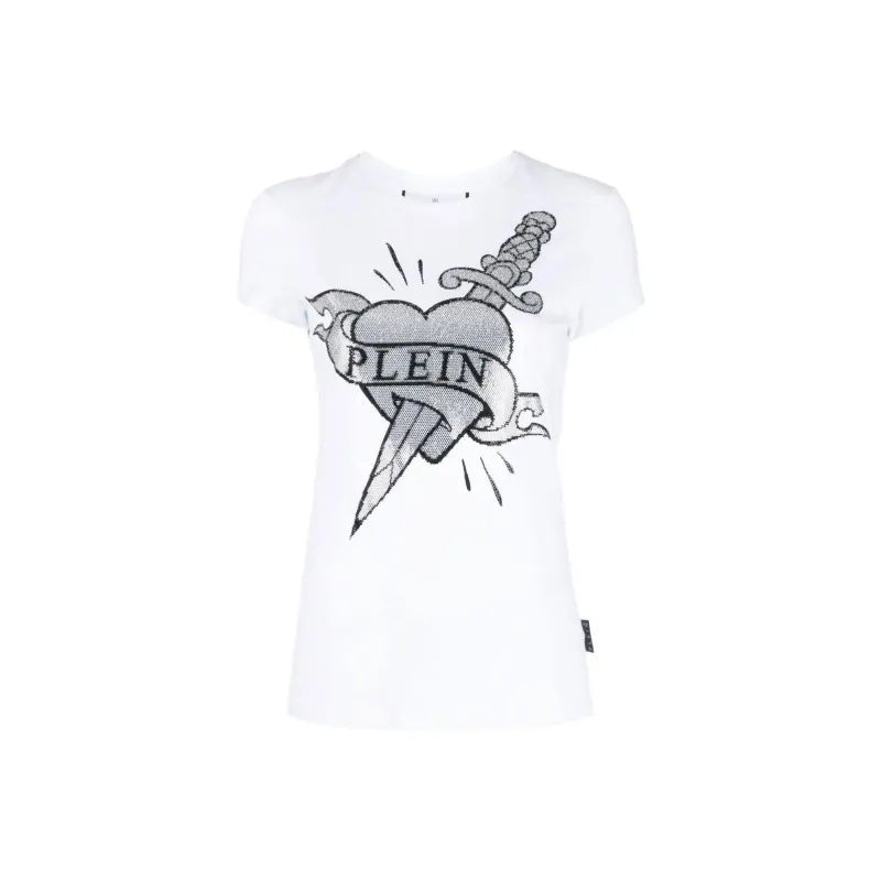 PHILIPP PLEIN Logo print Shoulder pads Tank Top-0