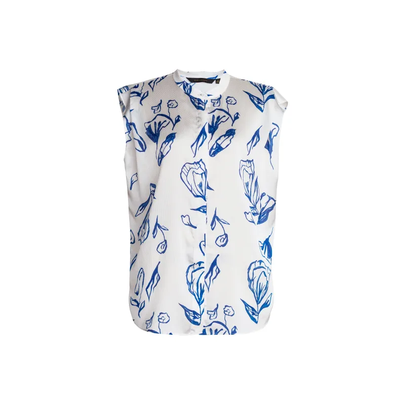 ROEYSHOUSE Shirt Women's Blue White-0