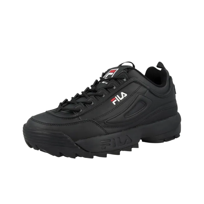FILA Disruptor Anti Slip Wear Resistant Low Top Casual Shoes Men's Black-2