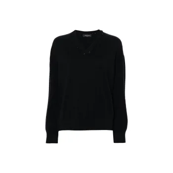 Fabiana Filippi Sequin Embellished V Neck Knitted Jumper