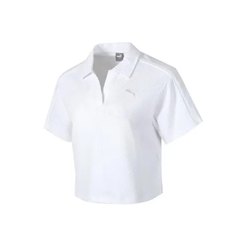 PUMA Drop Shoulder Sleeve T-Shirt Women's White