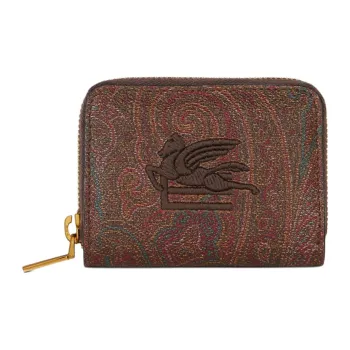 ETRO Paisley Printed Logo Embroidered Coin Holder