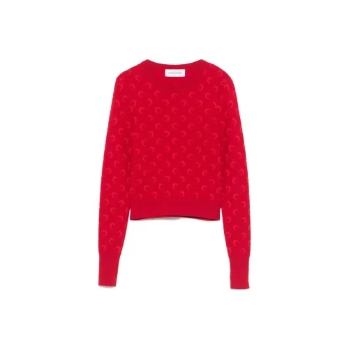 Marine Serre Moon Jacquard Knit Fitted Sweater