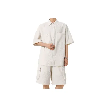 MARK WAFFLE Shirt Matching Set Unisex