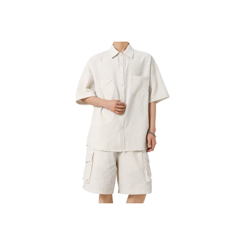 MARK WAFFLE Shirt Matching Set Unisex-0