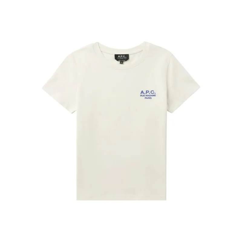 A.P.C SS24 T-Shirt Women's Ecru/Blue-0