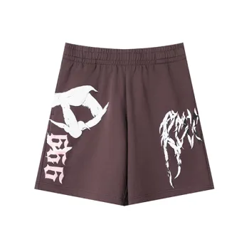 Revenge x JUICE WRLD Casual Shorts Unisex Brown