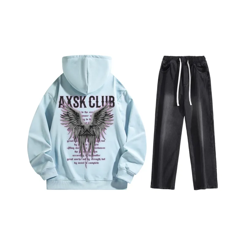 A.X.S.K Sweatshirt Sets Unisex-49