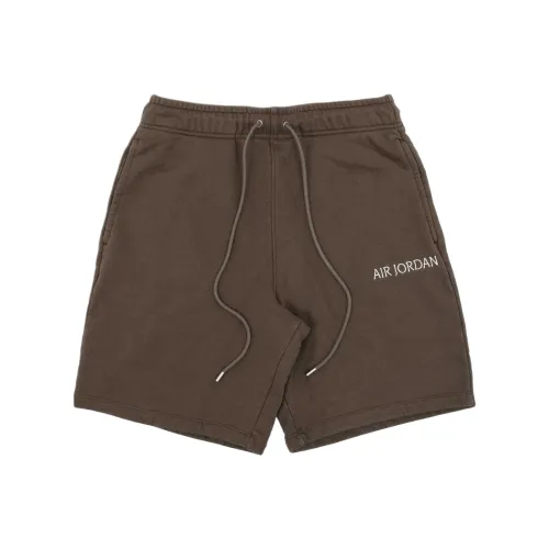 Nike Air Jordan Wordmark Fleece Shorts Casual Shorts Men's Brown