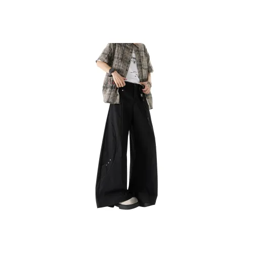 SXSY Casual Pants Unisex Black[Waist Accessories Included]