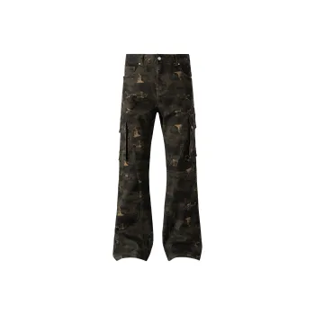XINYINSU SS25 Jeans Unisex Camouflage Military