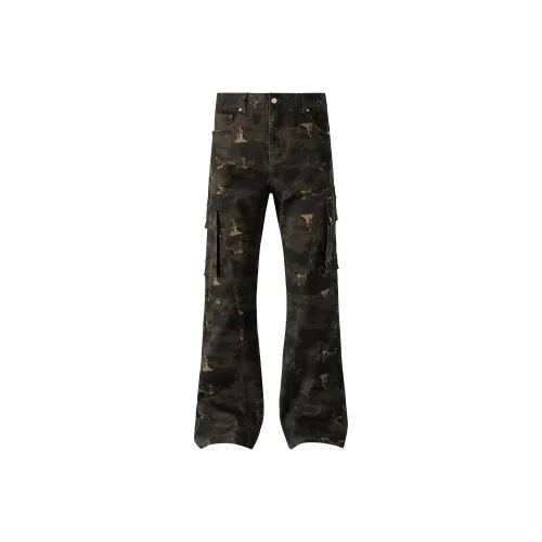 XINYINSU SS25 Jeans Unisex Camouflage Military