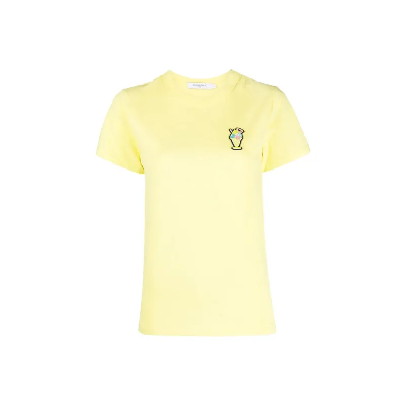 Maison Kitsune T Shirts Women's Yellow-0