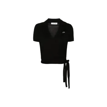 LACOSTE Logo patch Wrap Polo Shirt