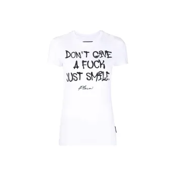 PHILIPP PLEIN Sexy Pure Rhinestone embellished T shirt