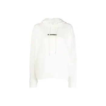 JIL SANDER Logo print Drawstring Hoodie