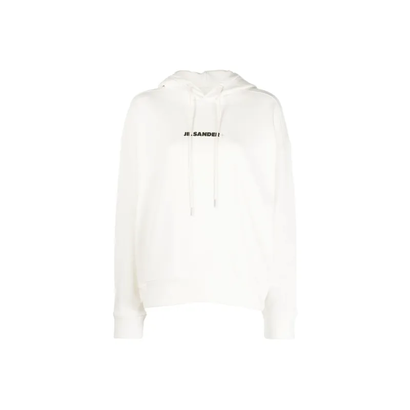 JIL SANDER Logo print Drawstring Hoodie-0