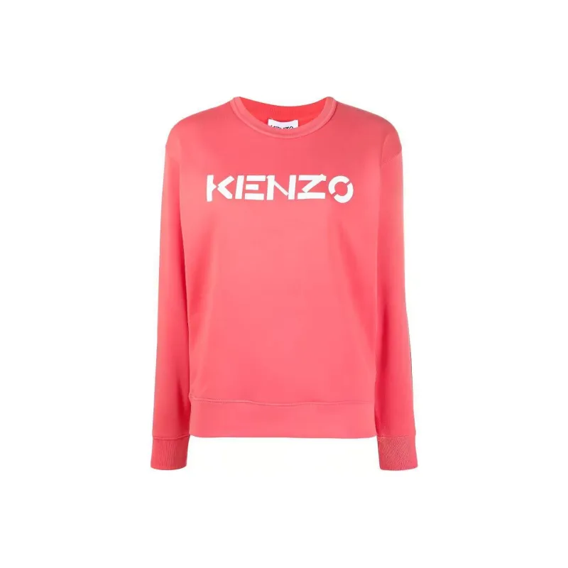 KENZO Letter Logo Sweatshirts Women's Pink-0