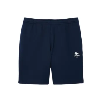 LACOSTE Printed Cotton Fleece Shorts