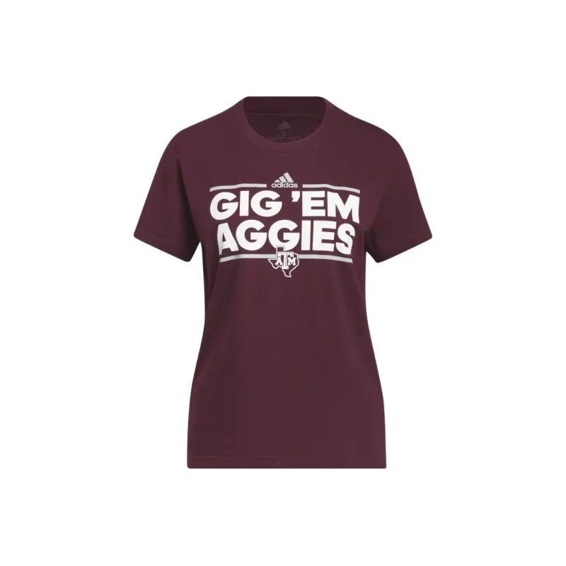 Adidas Texas A&M T-Shirts Women's Fuchsia-0