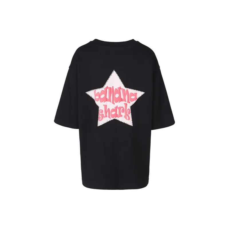 BANANA SHARK Drop Shoulder Sleeve T-Shirt Women's-4