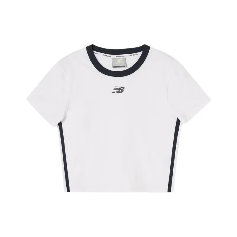 New Balance SLIM FIT T Shirt Women's White-0
