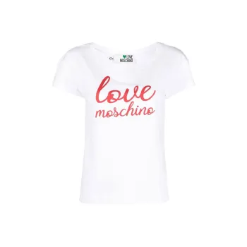 LOVE MOSCHINO Logo print Short sleeve T shirt