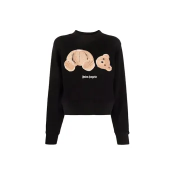 PALM ANGELS Women's Bear Sweashirt Black