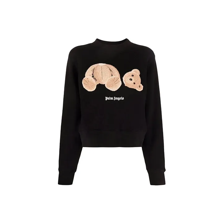 PALM ANGELS Women's Bear Sweashirt Black-0