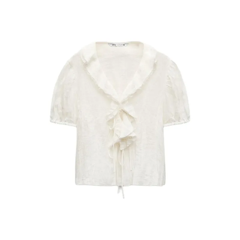 ZARA ZW Series Shirt Women's White-0
