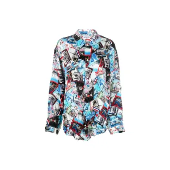 Balenciaga Shirts Women's Blue