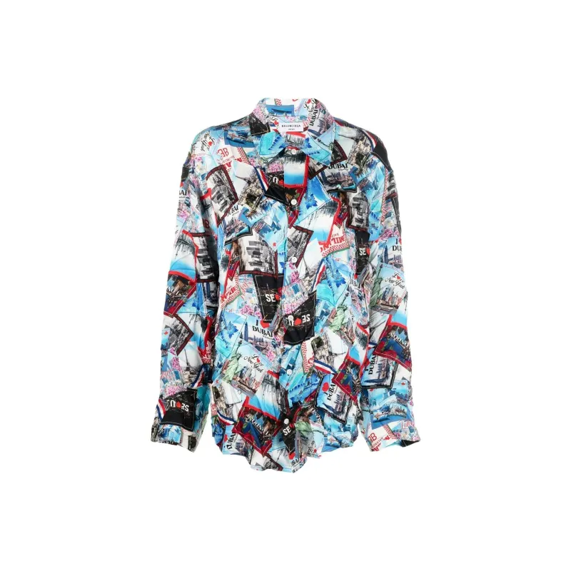 Balenciaga Shirts Women's Blue-0