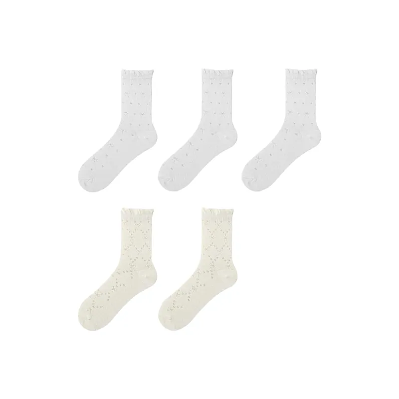H YXIANG Mid Calf Socks Women's Combo Set-34