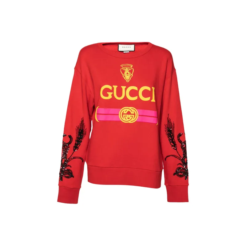 GUCCI Sweatshirts Women's Red-0