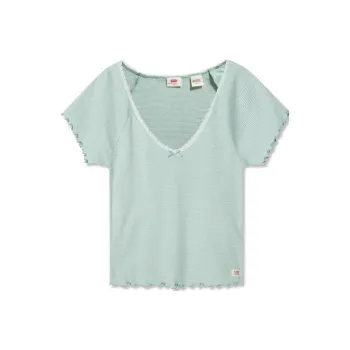 Levis T-Shirts Women's Light Green