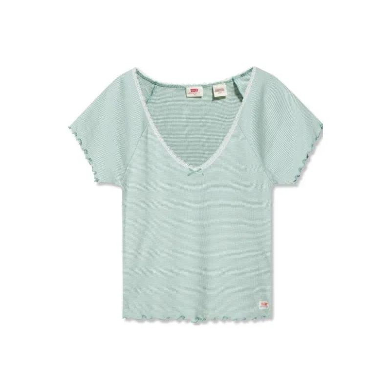 Levis T-Shirts Women's Light Green-0