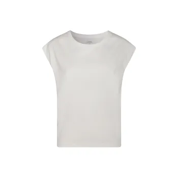 Lemaire Cap Sleeve T Shirt 'Chalk'