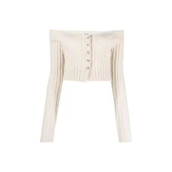 NANUSHKA Ribbed-knit Cropped Cardigan