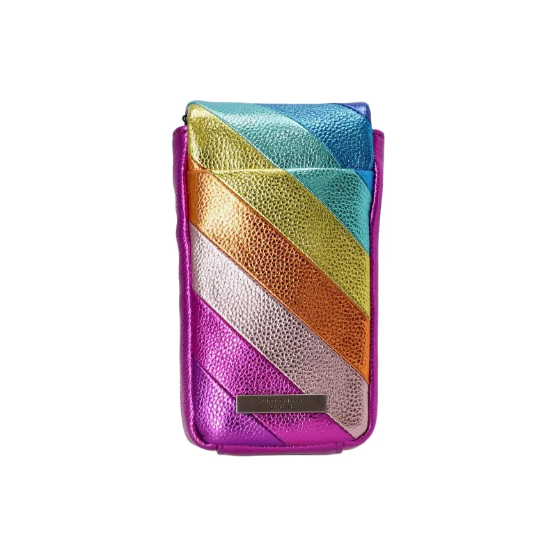 Kurt Geiger London Lambskin Shoulder Bag With Cell Phone Pouch Women's Pink & Multicolor-3