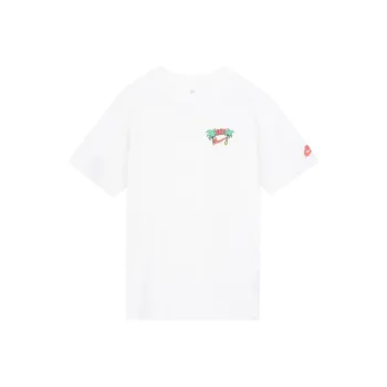 Nike Women'ss Botanical Print Retro Loose Fit Crewneck T Shirt White