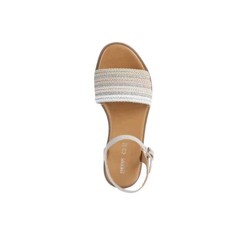 GEOX D NAILEEN J One Strap Sandals Women's White-3