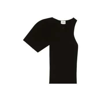 COURREGES Asymmetric Ribbed Knit One Sleeved Top