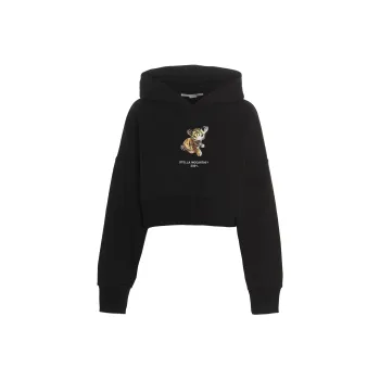 Stella McCartney Graphic Printed Cropped Hoodie