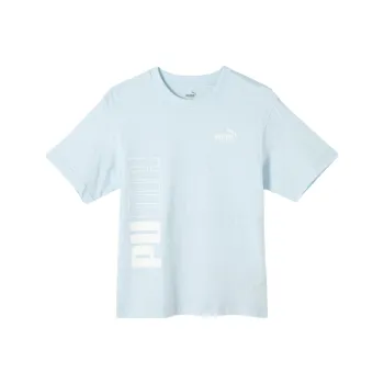 PUMA T Shirts Women's Aqua Blue