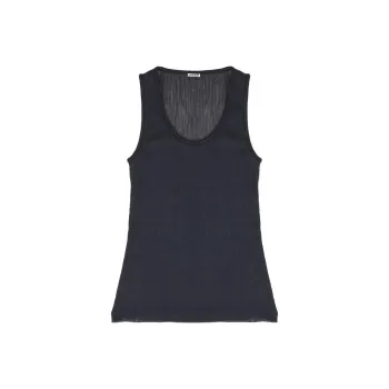 JIL SANDER Semi-Sheer Scoop-Neck Tank Top