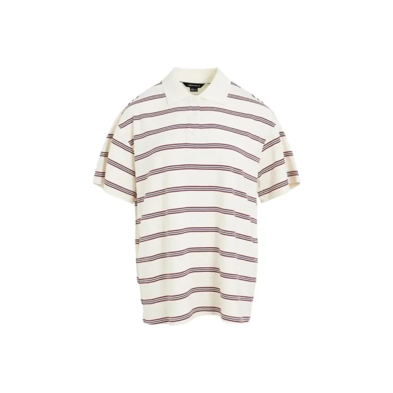 URBAN REVIVO Regular T Shirt Women's Dark Red Stripes-0